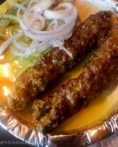 Sheek kebab at qureshi kebab wale