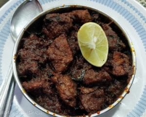 Mutton peeper fry at Andhra bhavan canteen