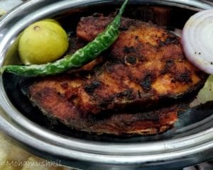 Fish fry at Andhra bhavan canteen