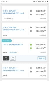 Train for Krishnanagar