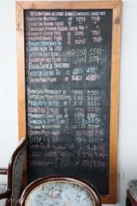 menu at margarets deck