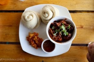 Ting mo with smoked chicken