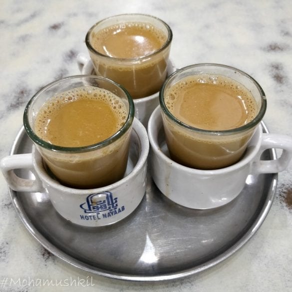 kesar tea at Nayaab restaurant